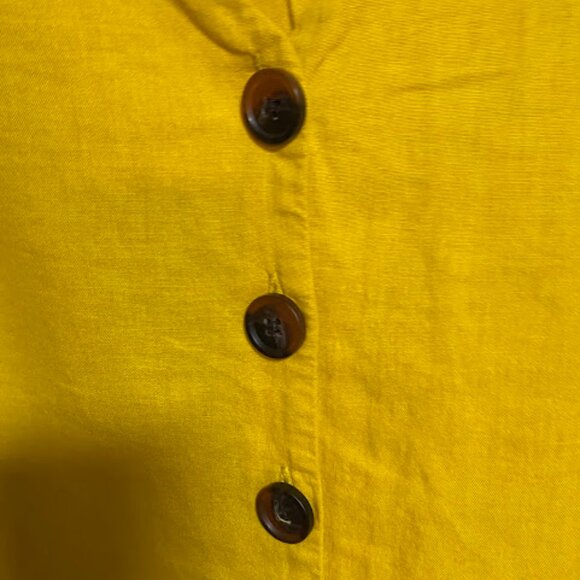 URBAN OUTFITTERS Mustard Yellow Women's Top Blouse Size S-P - Picture 6 of 9